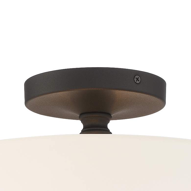 Image 4 Crystorama Travis 12 1/2 inch Wide Black Forged Ceiling Light more views