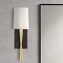 Crystorama Trenton 18 1/2" Forged Brass and Black Modern Wall Sconce