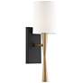 Crystorama Trenton 18 1/2" Forged Brass and Black Modern Wall Sconce