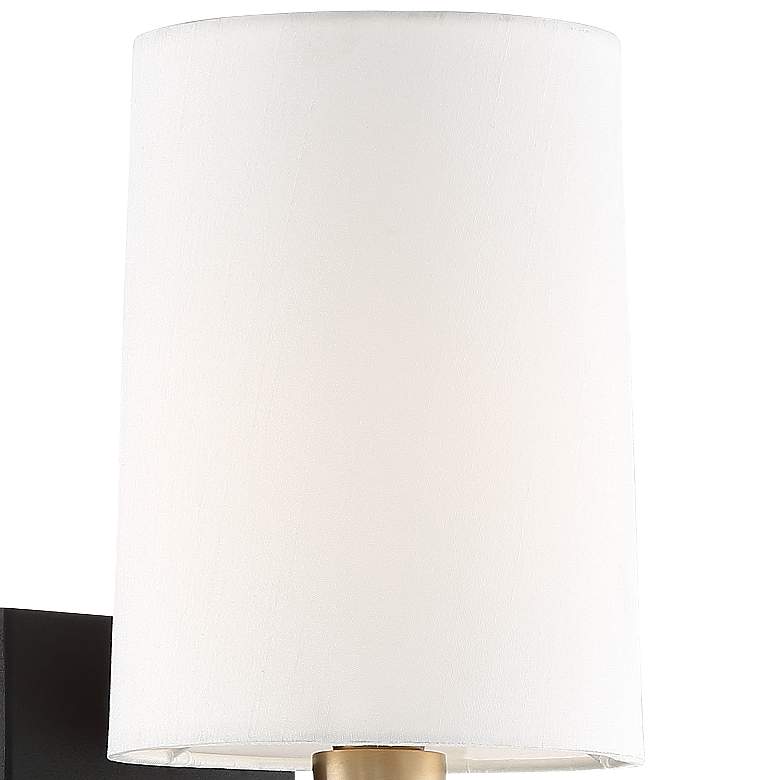 Image 5 Crystorama Trenton 18 1/2" Forged Brass and Black Modern Wall Sconce more views