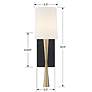 Crystorama Trenton 18 1/2" Forged Brass and Black Modern Wall Sconce