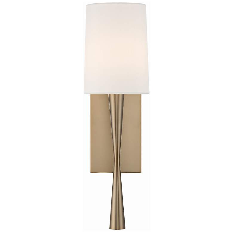 Image 2 Crystorama Trenton 18 1/2" High Aged Brass Wall Sconce