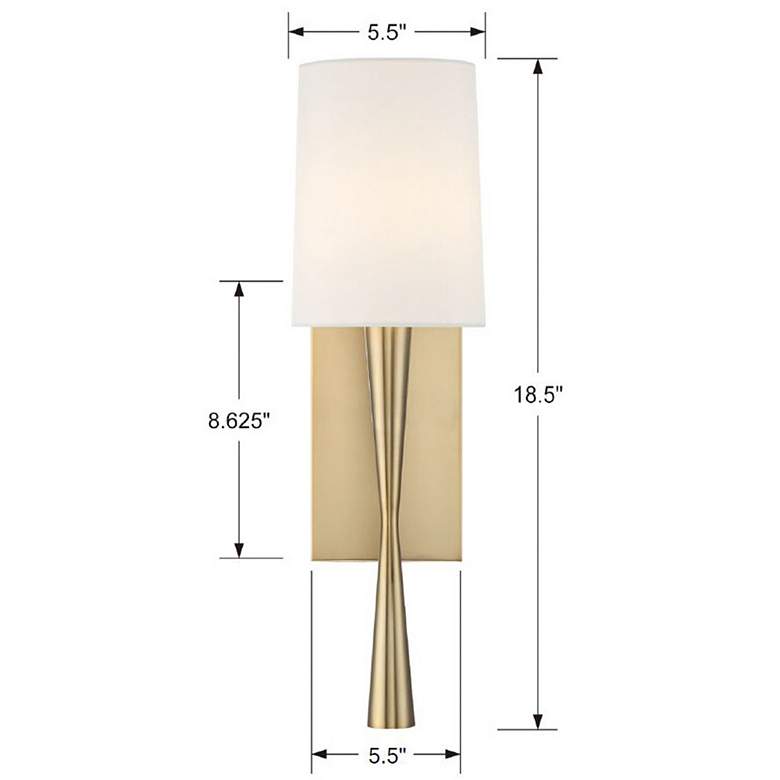 Image 7 Crystorama Trenton 18 1/2" High Aged Brass Wall Sconce more views