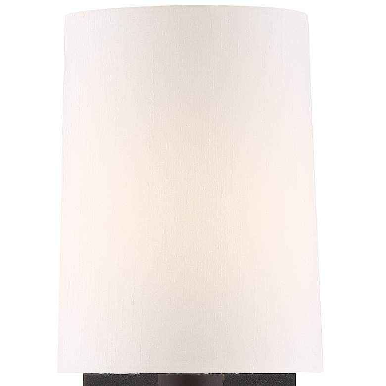 Image 2 Crystorama Trenton 18 1/2" High Black Forged Wall Sconce more views