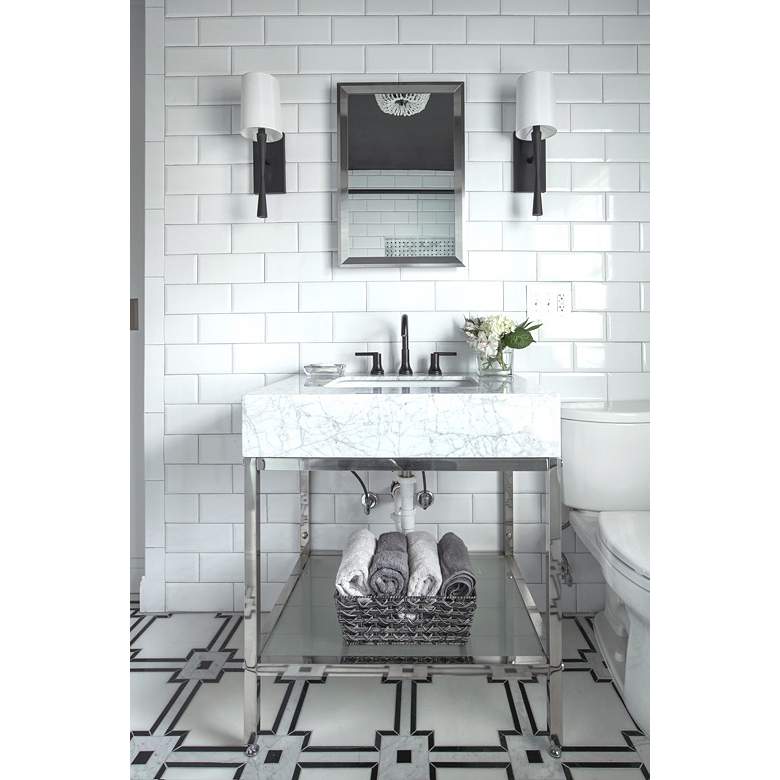 Image 5 Crystorama Trenton 18 1/2" High Black Forged Wall Sconce more views