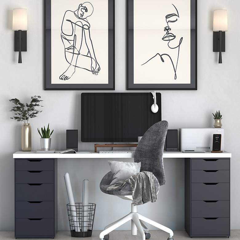 Image 6 Crystorama Trenton 18 1/2" High Black Forged Wall Sconce more views