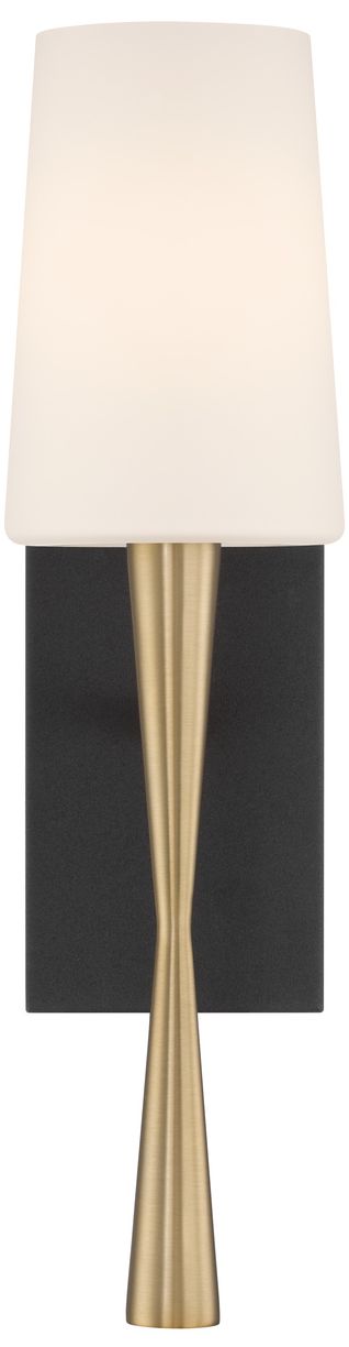 Image 4 Crystorama Trenton 5'' Aged Brass + Black Forged Sconce more views