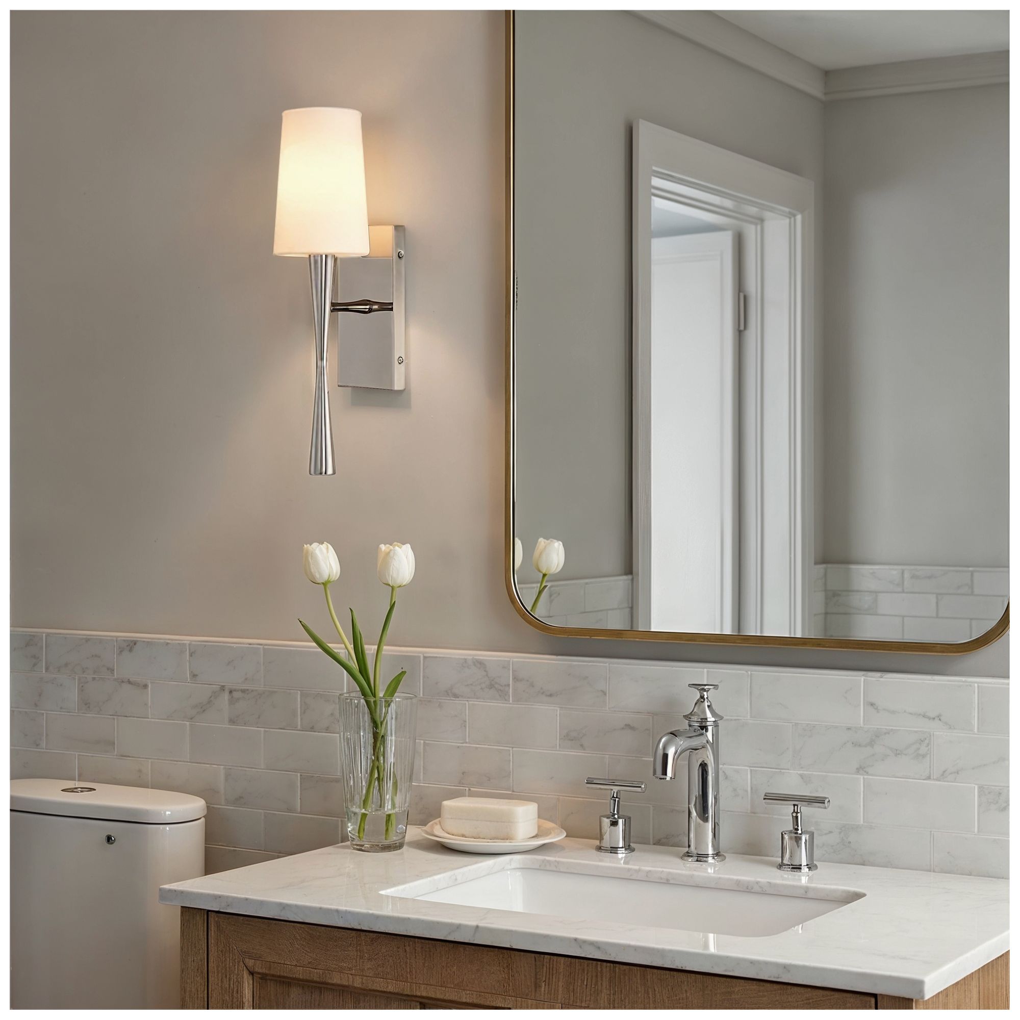 Image 6 Crystorama Trenton 5'' Polished Nickel Sconce more views