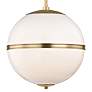 Crystorama Truax 12" Wide Aged Brass Globe Mini Pendant