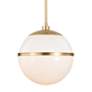 5_Crystorama Truax 12" Wide Aged Brass Globe Mini Pendant more views