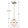 6_Crystorama Truax 12" Wide Aged Brass Globe Mini Pendant more views