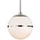 Crystorama Truax 12" Wide Polished Nickel Globe Mini Pendant