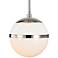 Crystorama Truax 7" Wide Polished Nickel Globe Mini Pendant