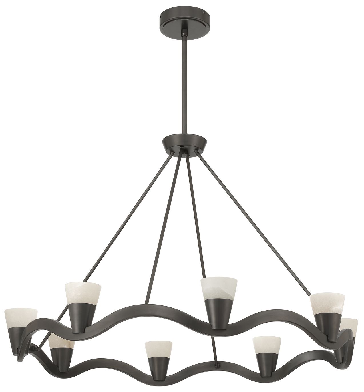 Image 2 Crystorama Vance 39'' Integrated LED Bronze Noir Chandelier more views