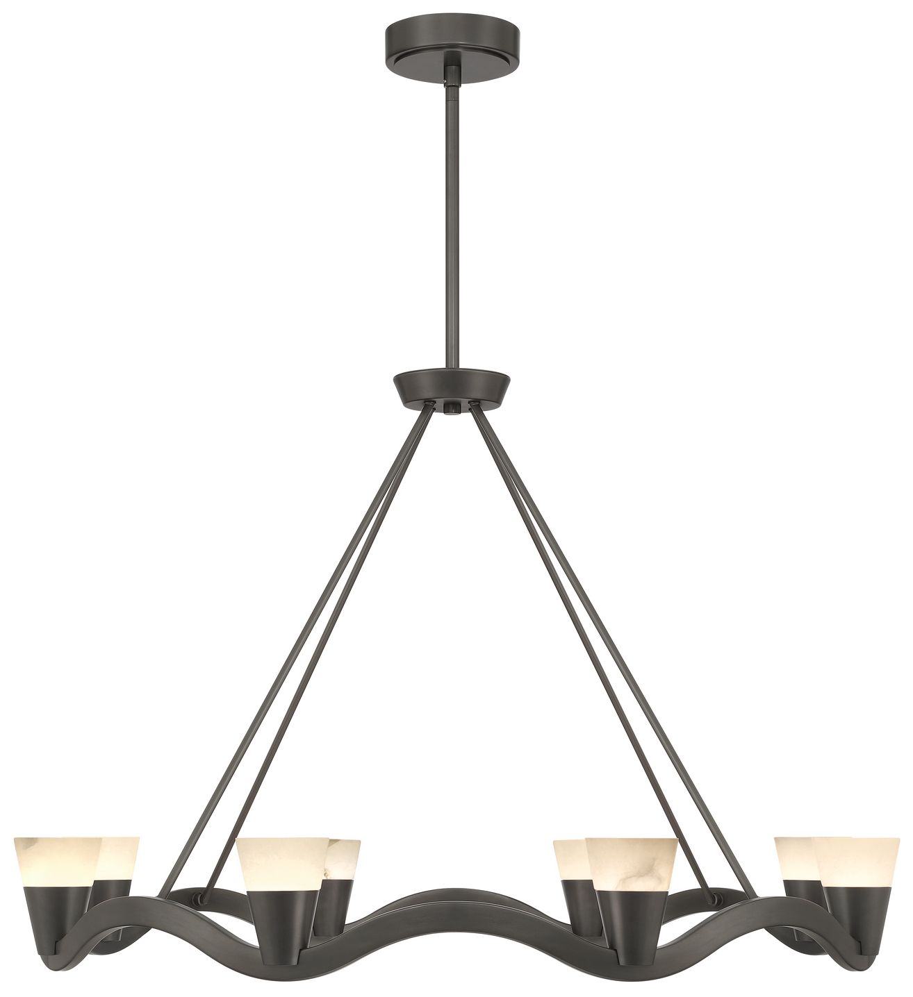 Image 3 Crystorama Vance 39'' Integrated LED Bronze Noir Chandelier more views