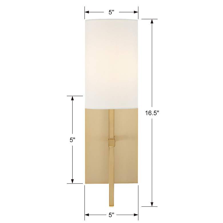 Image 7 Crystorama Veronica 16 1/2" High Aged Brass Wall Sconce more views