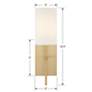 7_Crystorama Veronica 16 1/2" High Aged Brass Wall Sconce more views