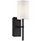 Crystorama Veronica 16 1/2" High Black Forged Wall Sconce