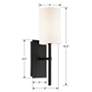 6_Crystorama Veronica 16 1/2" High Black Forged Wall Sconce more views