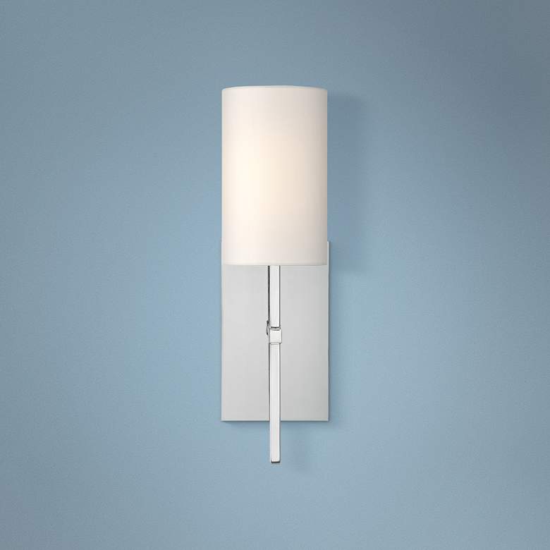 Image 1 Crystorama Veronica 16 1/2" High Polished Nickel Wall Sconce