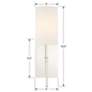 Crystorama Veronica 16 1/2" High Polished Nickel Wall Sconce