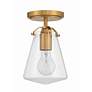 2_Crystorama Voss 1 Light Luxe Gold Semi Flush Mount more views