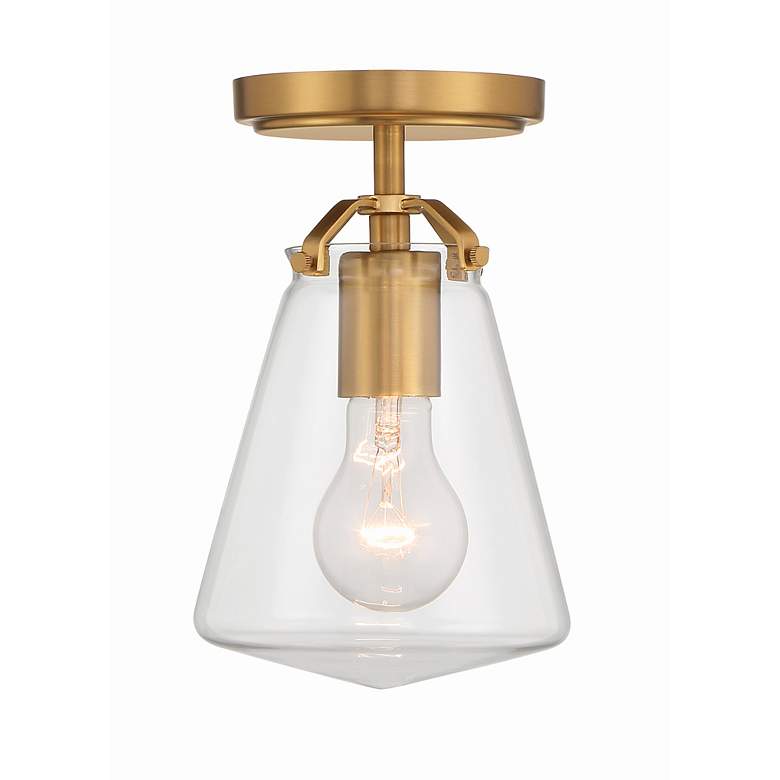 Image 3 Crystorama Voss 1 Light Luxe Gold Semi Flush Mount more views