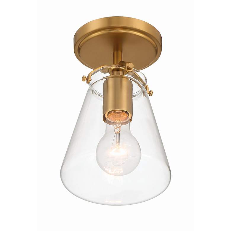 Image 4 Crystorama Voss 1 Light Luxe Gold Semi Flush Mount more views