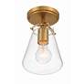 4_Crystorama Voss 1 Light Luxe Gold Semi Flush Mount more views