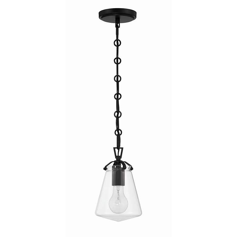 Image 2 Crystorama Voss 1 Light Matte Black Mini Pendant more views