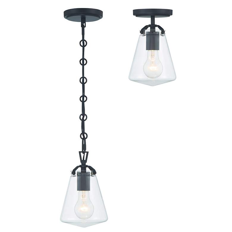 Image 5 Crystorama Voss 1 Light Matte Black Mini Pendant more views