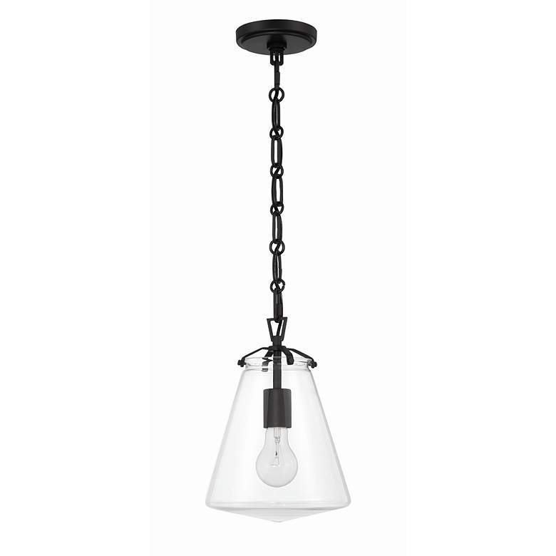 Image 2 Crystorama Voss 1 Light Matte Black Mini Pendant more views