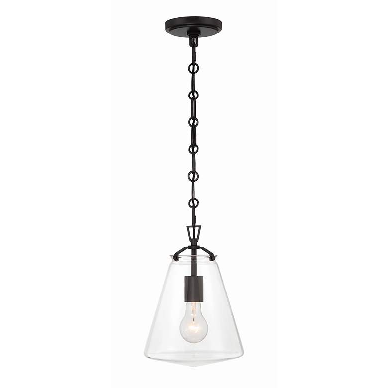 Image 3 Crystorama Voss 1 Light Matte Black Mini Pendant more views