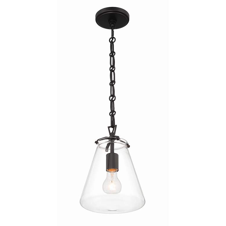 Image 4 Crystorama Voss 1 Light Matte Black Mini Pendant more views