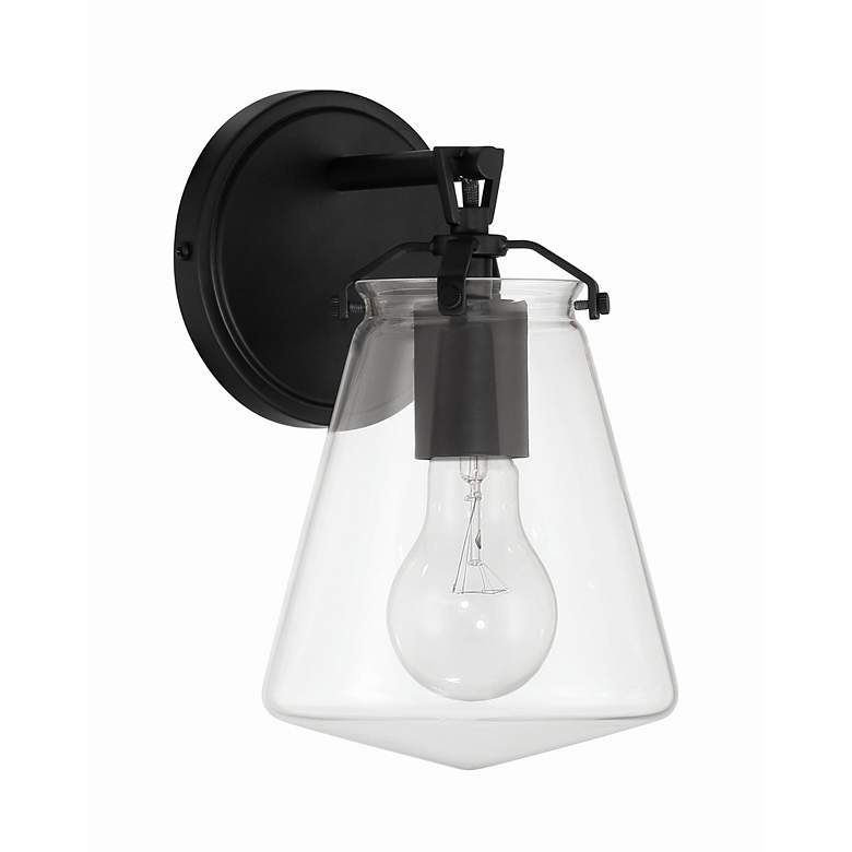 Image 2 Crystorama Voss 1 Light Matte Black Sconce more views