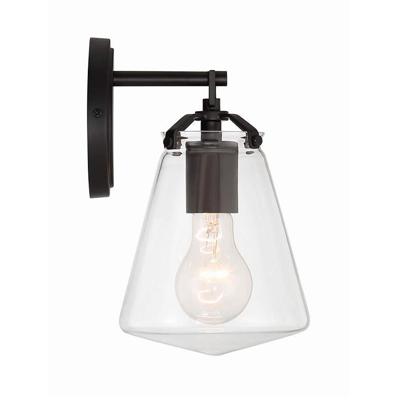 Image 4 Crystorama Voss 1 Light Matte Black Sconce more views
