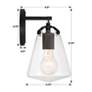 7_Crystorama Voss 1 Light Matte Black Sconce more views