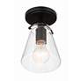 4_Crystorama Voss 1 Light Matte Black Semi Flush Mount more views