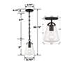 5_Crystorama Voss 1 Light Matte Black Semi Flush Mount more views