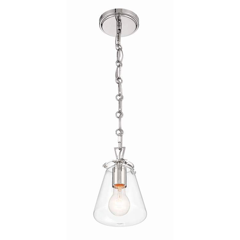 Image 4 Crystorama Voss 1 Light Polished Nickel Mini Pendant more views