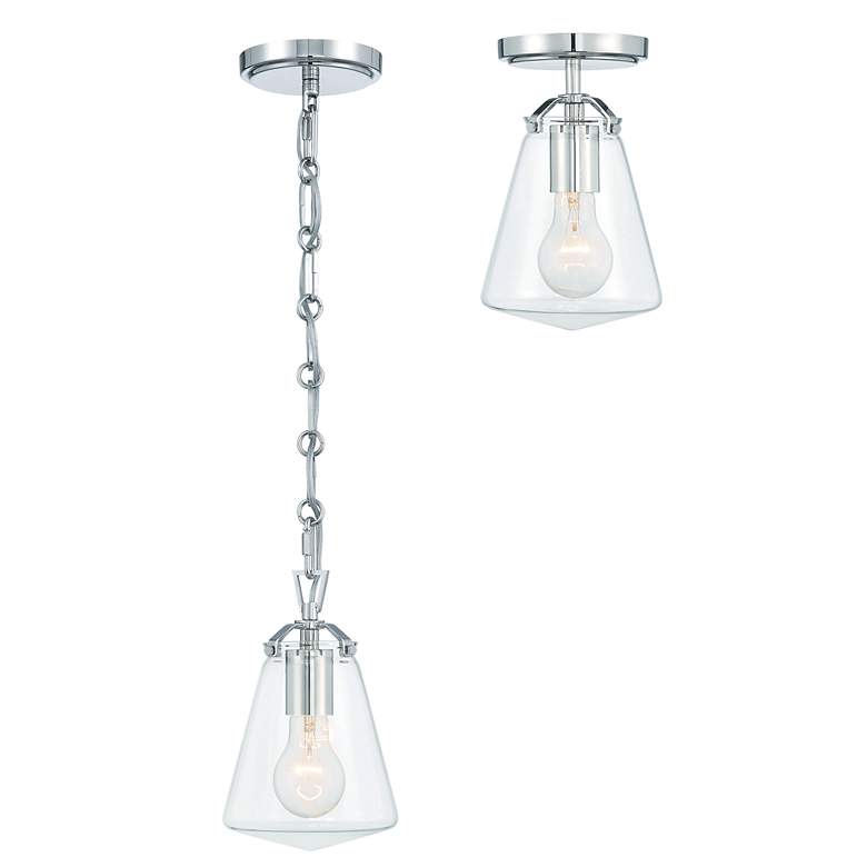 Image 5 Crystorama Voss 1 Light Polished Nickel Mini Pendant more views