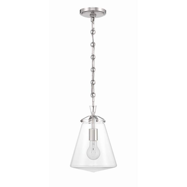 Image 2 Crystorama Voss 1 Light Polished Nickel Mini Pendant more views