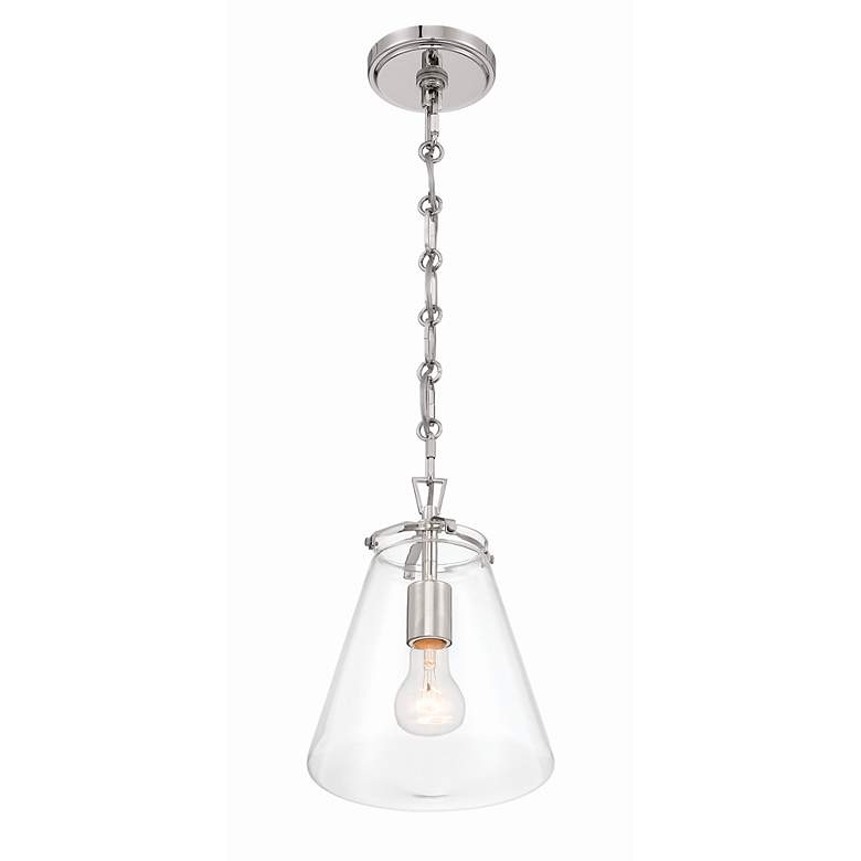 Image 4 Crystorama Voss 1 Light Polished Nickel Mini Pendant more views