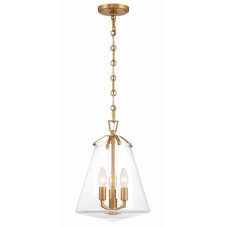 Image 2 Crystorama Voss 11" Wide Luxe Gold 3-Light Mini Pendant