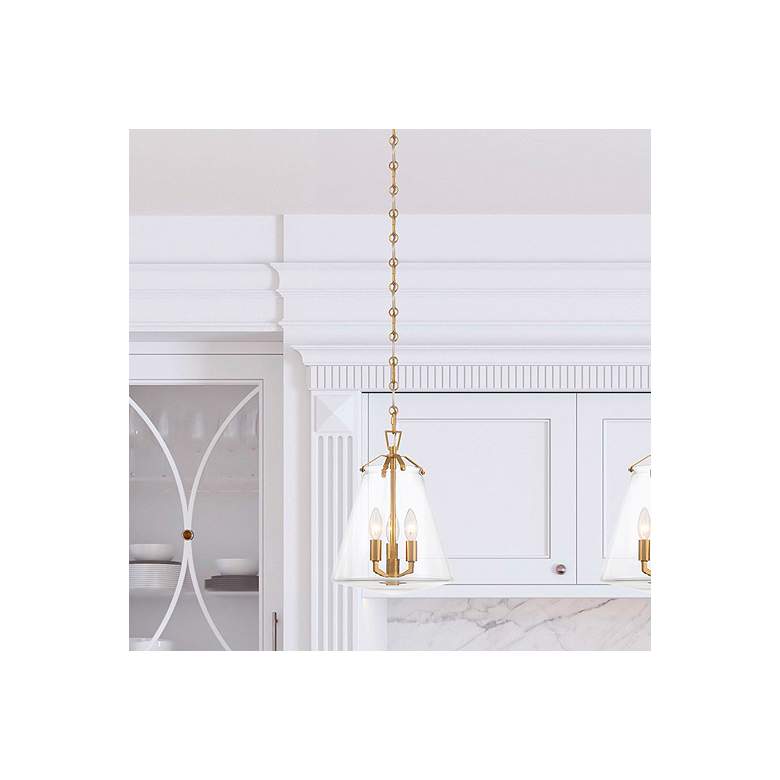 Image 1 Crystorama Voss 11" Wide Luxe Gold 3-Light Mini Pendant