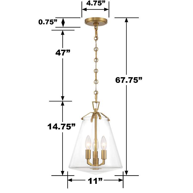 Image 7 Crystorama Voss 11" Wide Luxe Gold 3-Light Mini Pendant more views