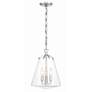 1_Crystorama Voss 11"W Polished Nickel 3-Light Mini Pendant