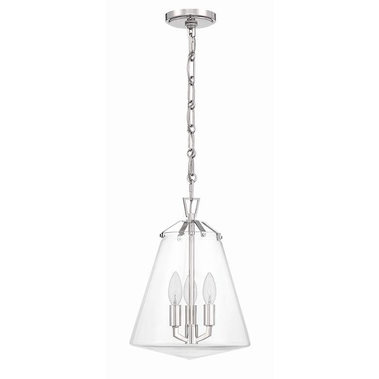 Image 2 Crystorama Voss 11"W Polished Nickel 3-Light Mini Pendant more views