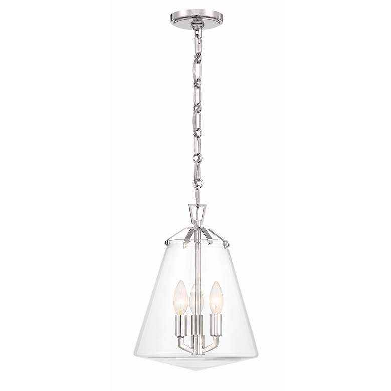 Image 5 Crystorama Voss 11"W Polished Nickel 3-Light Mini Pendant more views