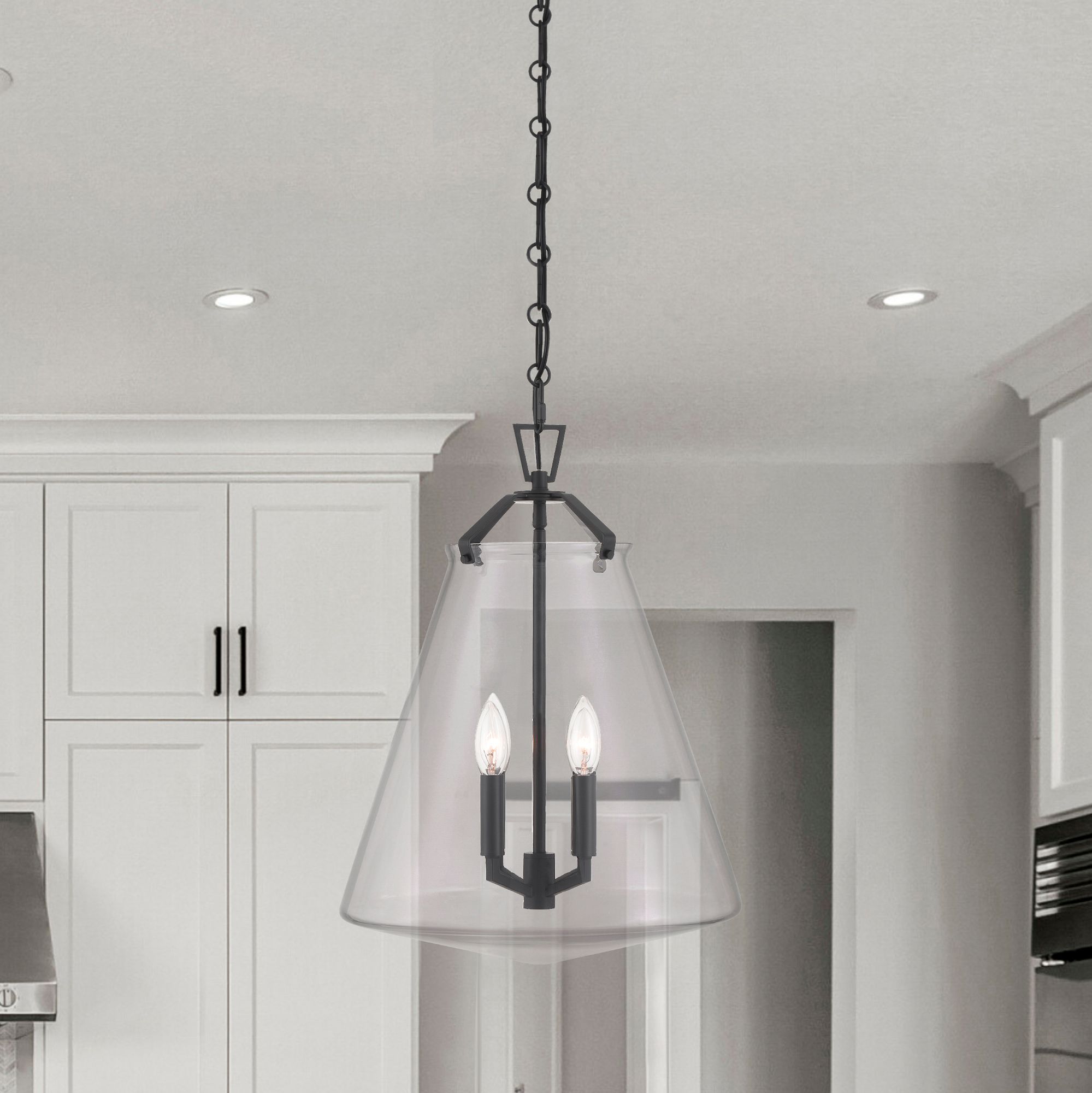 Image 7 Crystorama Voss 15.25'' Matte Black Pendant more views